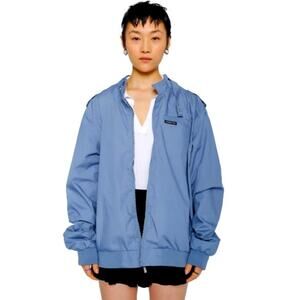 Member's Only Retro 90's Iconic Racer Jacket in Cornflower Blue, Size XXL